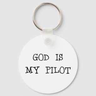 Porte-clés Dieu est mon pilote