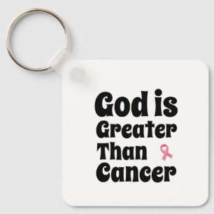 Porte-clés Dieu est plus grand que le cancer - Foi inspirante