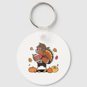 Porte-clés Dinde et Touchdown Thanksgiving Football Hommes Fe