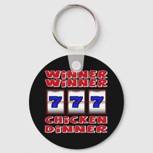 PORTE-CLÉS DÎNER DE POULET DE GAGNANT DE GAGNANT