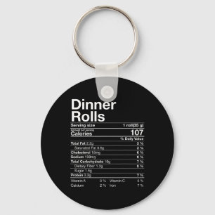Porte-clés Dîner Rolls Nutrition Faits Thanksgiving Gifts Tu