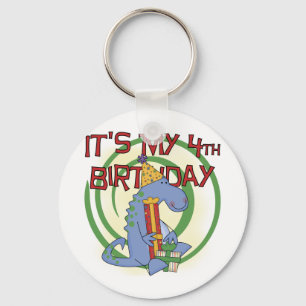 Porte-clés Dinosaur 4e anniversaire T-shirts et cadeaux