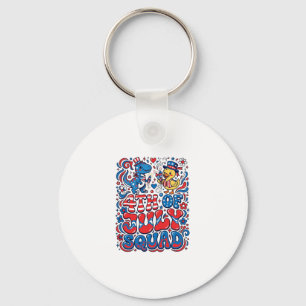 Porte-clés Dinosaur Kawaii Patriotique Meilleur Beau-père Jam
