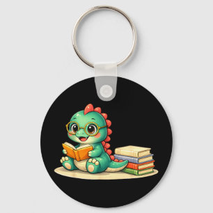 Porte-clés Dinosaur lit livre bibliothèque drôle maman papa