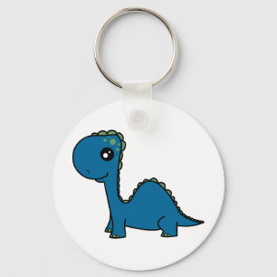 Porte-clés Dinosaure Bébé Bleu Cute