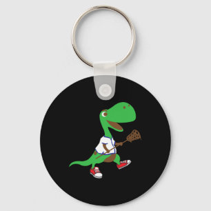 Porte-clés Dinosaure jouant au lacrosse Gif de sport d'équipe