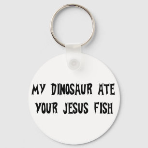 Porte-clés Dinosaure Mange Jésus Poisson