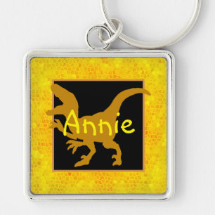 Porte-clés Dinosaure Or Personnalisé Caché