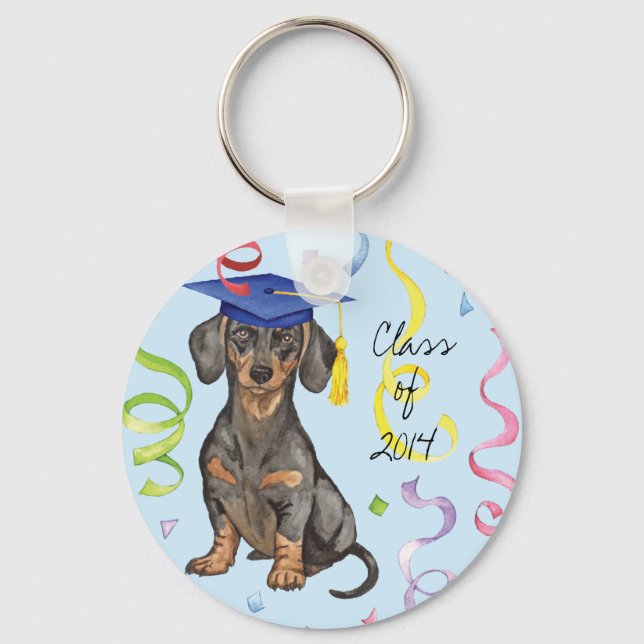 Porte-clés Diplômé de Dachshund (Recto)