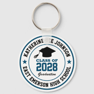 Porte-clés Diplôme de fin d'année secondaire Couleur personna