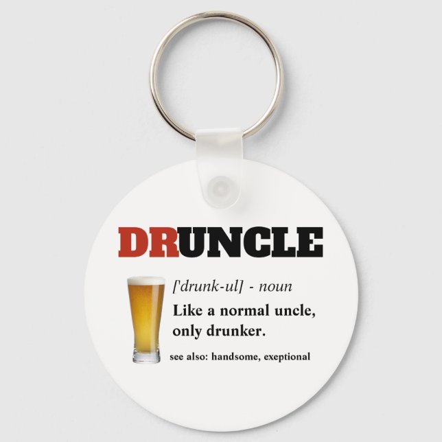 Porte-clés Dire Drôle - Druncle Funny Uncle (Recto)