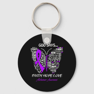 Porte-clés Dire Faith Hope Love Alzheimerheimer Awareness Don