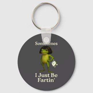 Porte-clés Dire Parfois Juste Petant Grenouille Grenouille Je