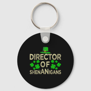 Porte-clés Directeur drôle de la Saint-Patrick Shamrock de Sh