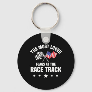 Porte-clés Dirt Track Racing Automobile Race American Indepen