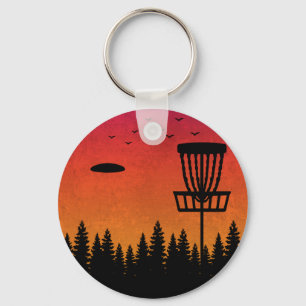 Porte-clés Disque vintage Golf Frolf Frisbee Player Retro
