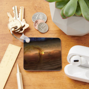 Porte-clés Disques De Matériel De Forme Planète Circulant Les