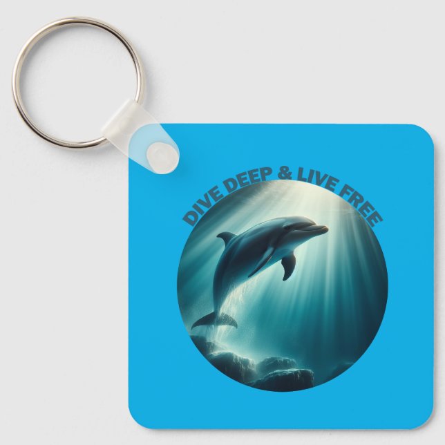 Porte-clés Dive Deep Live Dolphin gratuit (Recto)