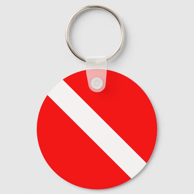 Porte-clés Diver Down Classic Indicateur SCUBA (Recto)