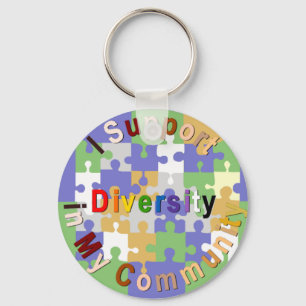 Porte-clés Diversité de soutien dans mon porte - clé de la
