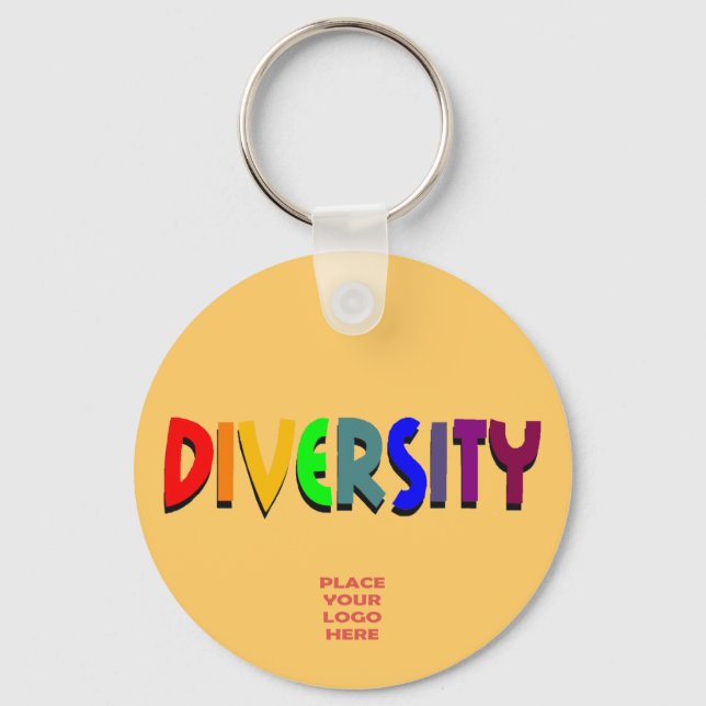 Porte-clés Diversité Porte - clé beige foncé personnalisé (Recto)