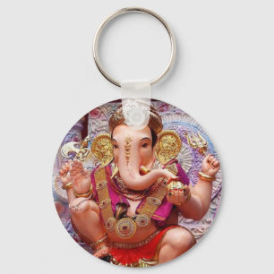 Porte-clés Divinité indoue d'éléphant asiatique de Ganesh