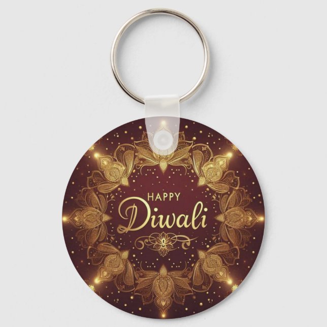 Porte-clés Diwali doré (Recto)