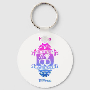 Porte-clés Dixième 10e anniversaire de mariage TIN ALUMINIUM