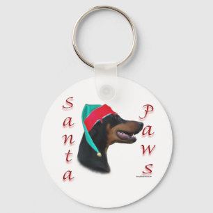 Porte-clés Doberman Pinscher (blk) Père Noël Paws