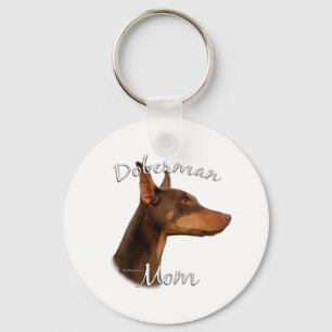 Porte-clés Doberman Pinscher (rouge) Maman 2