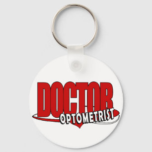 PORTE-CLÉS DOCTEUR BIG RED DE LOGO D'OPTOMÉTRISTE