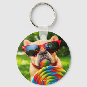 Porte-clés Dog With Big Lollipop