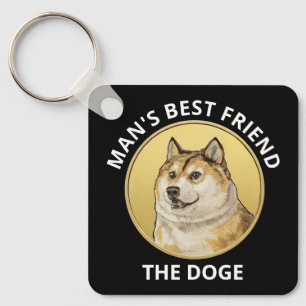Porte-clés Dogecoin Chien Porte - clé métallique