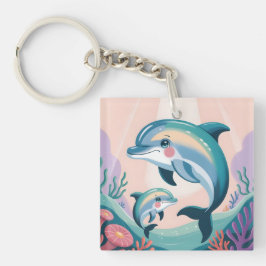Porte-clés Dolphin Mom and Baby