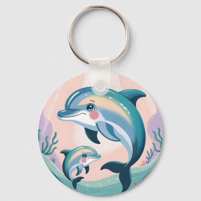 Porte-clés Dolphin Mom and Baby (Recto)