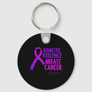 Porte-clés Domestic Violence And Breast Cancer Awareness Mont