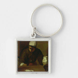 Porte-clés Domestique de cuisine avec le dîner chez Emmaus,