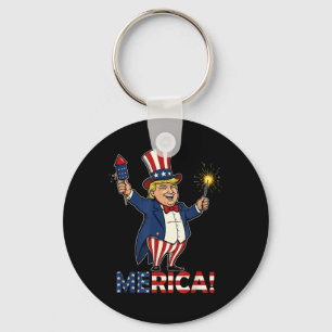 Porte-clés Donald Trump Merica 4 juillet Fireworks Patrioti