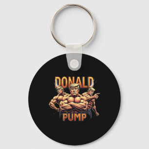 Porte-clés Donald Trump musculation drôle mème de gym humour