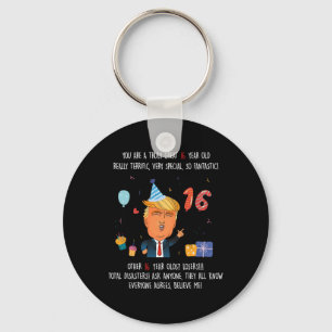 Porte-clés Donald Trump Président Drôle 16e Anniversaire Trum