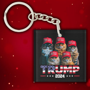 Porte-clés Donald Trump sécurise à nouveau les chats Casquett