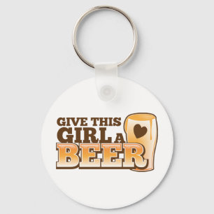 Porte-clés Donnez à cette fille un ND de bière
