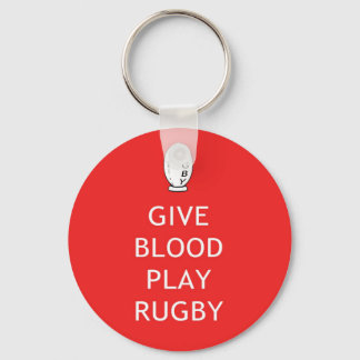 Porte-clés Donnez du sang jouer au rugby