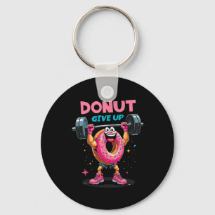 Porte-clés Donut de bodybuilder Ne pas abandonner Humour Gym