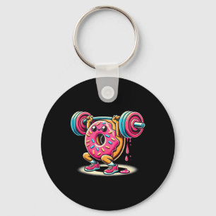 Porte-clés Donut Drôle de Bodybuilding Haltérophilie Nourritu