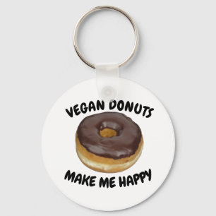 PORTE-CLÉS DONUT VÉGAN ME REND HEUREUX