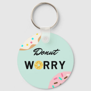Porte-clés Donut Worry Button Keychain