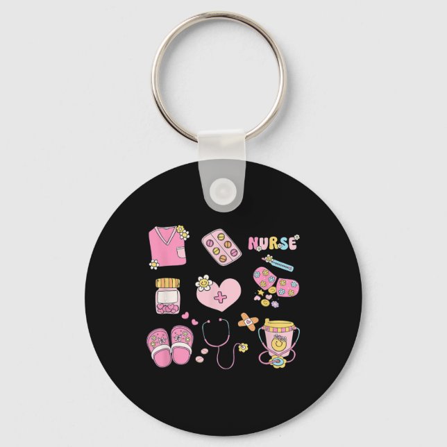 Porte-clés Doodles de profession infirmière Co. Nurse Doodles (Recto)