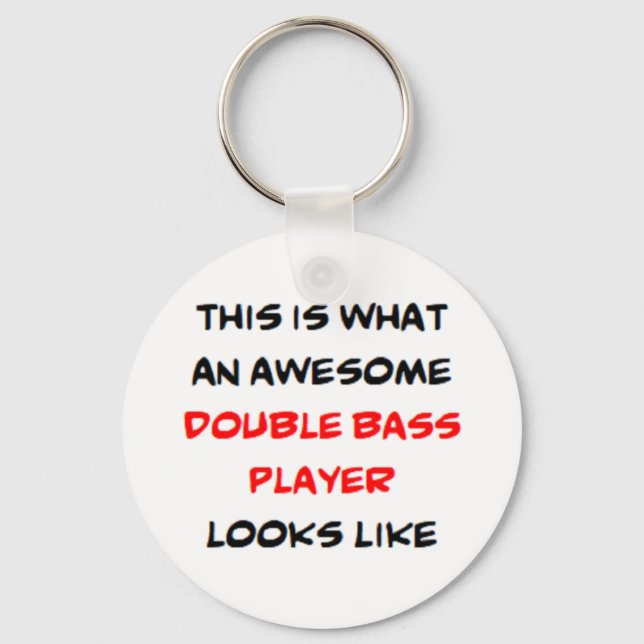 Porte-clés double bassiste, génial (Recto)