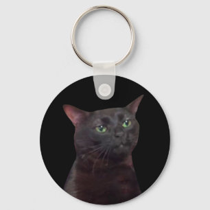 Porte-clés double face Mème de chat déconnecté